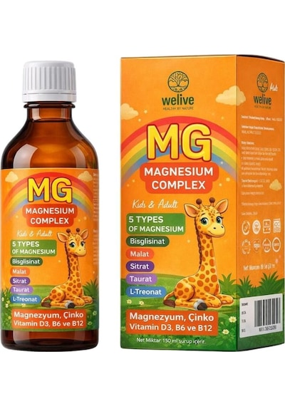 Mg Magnesium Complex - 5 Farklı Magnezyum Türü İçeren Takviye Edici Gıda 150 Ml