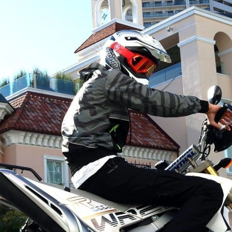 Motosiklet Cross Gözlüğü Lüx Mod Polikarbonat Lens Profesyonel Kross Gözlük Kırmızı