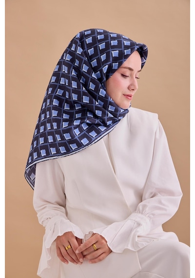 Silk Home Twill İpek Eşarp 11474 - 90 X 90 / Lacivert,indigo-26 Lacivert,indigo-26