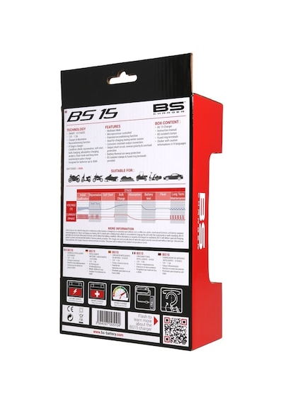 Bs15-smart Charger 12v 1.5a Akü Şarj Cihazı
