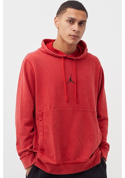 Nike Jordan Dri Fit Men's Fleece Pullover Hoodie Erkek Kapüşonlu Sweatshirt Kırmızı Kırmızı