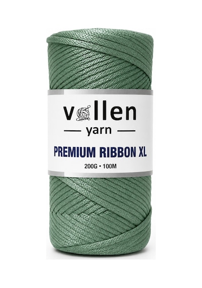 Premium 200gr/4mm Polyester Ribbon Ip,makrome Ipi,çanta Ipi,hobi Ipi,supla Ipi,su Yeşili