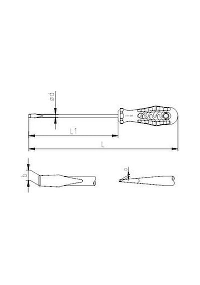İzeltaş 4300 Opak 6 x 100 Düz Tornavida - 4300176100