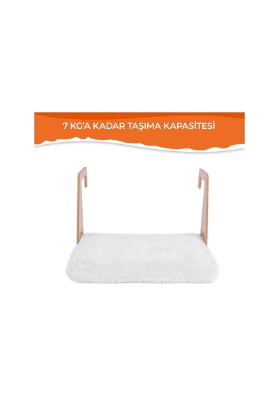 Gobypet Peluş Kalorifer Petek Radyatör Yatağı Geniş Tasarım, Kedi Ve Köpek Uyumlu Beyaz