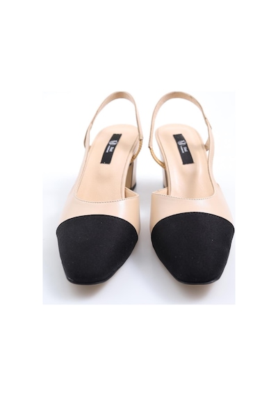 5in1Canpolat Nude Slingback Topuklu Ayakkabı 401-nude Ten Rengi