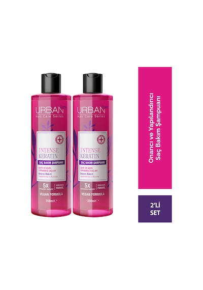 Intense Keratin Yoğun Hasar Onarıcı Saç Bakım Şampuanı-350ml-vegan X2