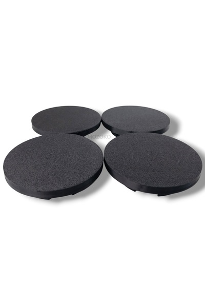 4'lü Set 70 Mm Dış Çap 56 Mm İç Çap Siyah Logosuz Jant Göbeği Kapağı