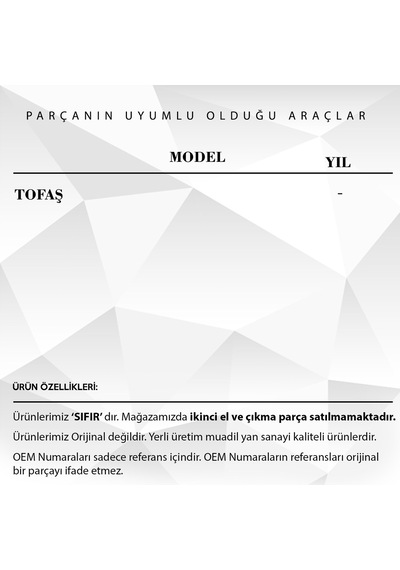 Tofas Uyumlu Için Kilometre Sifirlama Çubugu 560936803