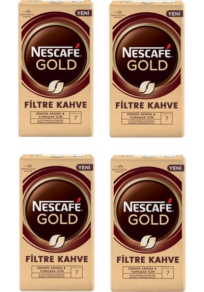 Nescafe Gold Filtre Kahve 500 Gr X 4 Adet Öğütülmüş