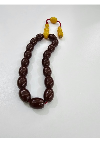 Zeyzun Usta İmzalı Bilek Boy Efe Maskot Sıkma Kehribar Tespih 15 65196593