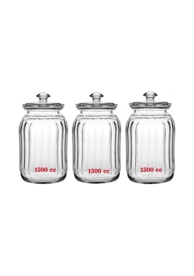Paşabahçe 96374 viva cam kavanoz - cam saklama kabı 3 lü 1500cc