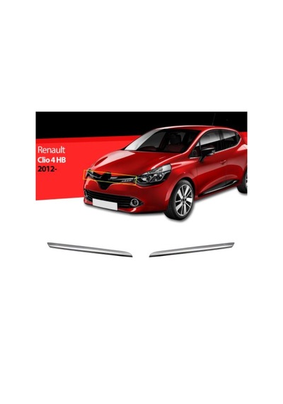 Renault Clio 4 Hb Krom Ön Panjur 2 Parça 2012 ve Üzeri (00) (ŞüsCarOto Aksesuar)