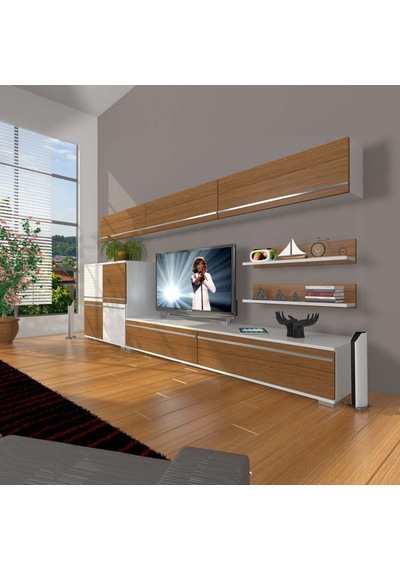 Decoraktiv Eko 8 Mdf Std Tv Ünitesi Tv Sehpası Beyaz - Ceviz