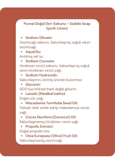 Pureal Doğal Deri Ayakkabı Temizleme Sabunu Diğer