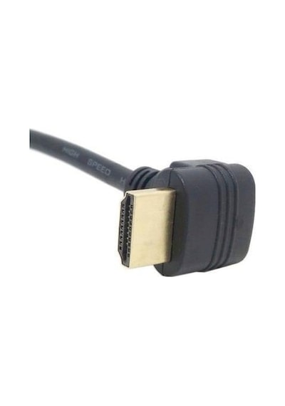 Alfais 4666 Hdmi Dişi Erkek Uzatma 90 Derece Dirsek Kablosu 0.5 Metre