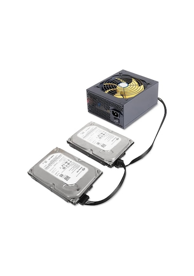 Mini 4 Pin To 2x Sata Ssd Power Supply Anakart Hdd Güç Kablosu