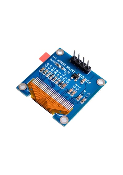 2-adet Oled Ekran 0.96" I2c Mavi, Monokrom