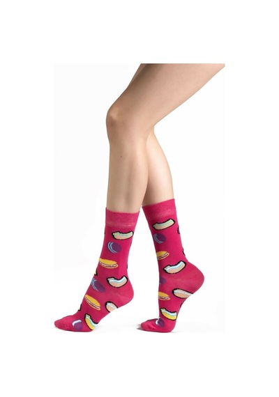 Ozzy Socks 4 Lü Geometrik Desenler Hediye Paketi Pembe-beyaz-sarı-fuşya