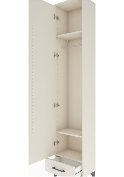 Arges Dolap 3 Raflı Tek Çekmeceli Tek Askılı 44x30x221 Aytaşı-aytaşı Aytası