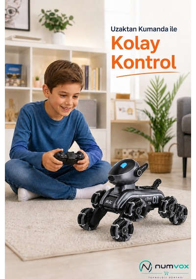 Akıllı Robot Köpek Brb3 Uzaktan Kumandalı Hareket Sensörlü Işıklı Sesli Oyuncak