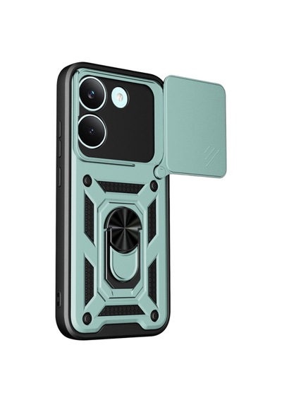 Xiaomi Poco X8 Pro Kılıf Kamera Korumalı Zırh Tank Sürgülü Vega Kapak Yeşil