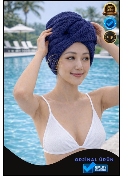 Mikrofiber Saç Havlusu Hızlı Kuruyan, Yumuşak Ve Hafif Farklı Renk Seçenekleri Mor