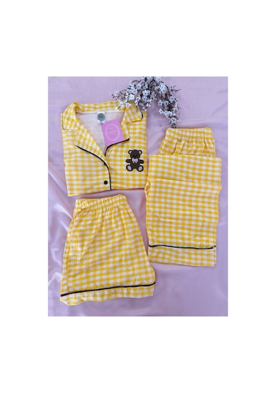 Mh Moony Homewears Buttercup Bear Sarı 3'lü Yumuşacık Pijama Sarı