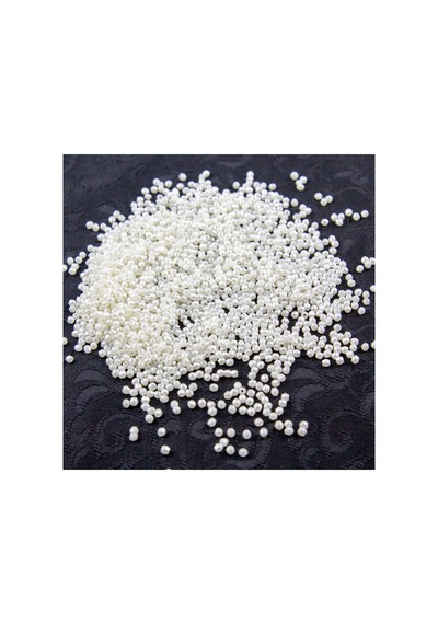 Ekose Desen Krem 3 Mm Plastik İnci Boncuk Takı Aksesuar Malzemesi 25 Gr