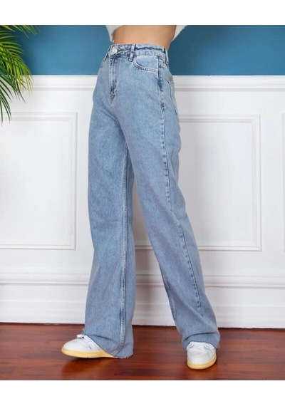2020 Kadın Likrasız Palazzo Jeans Kot Denim Pantolon Kar Yıkama 2020 Kadın Likrasız Palazzo Jeans Kot Denim Pantolon Kar Yıkama