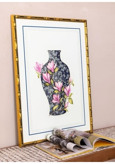 The Mia Tbl0093 Blue Blanc Tablo 64x90x4 Cm
