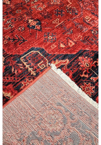 Afghan Antik Desenli Otantik Görünümlü Esoteric Vintage Kırmızı Halı Af01 Lacivert-kırmızı
