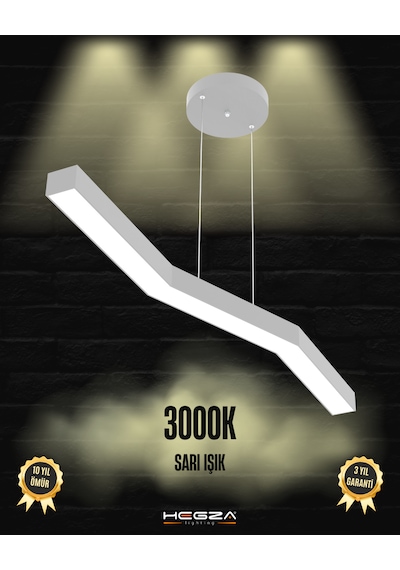 Gabbiano Gri Kasa, Sarı Işık Modern Sarkıt Led Avize GRİ RENK
