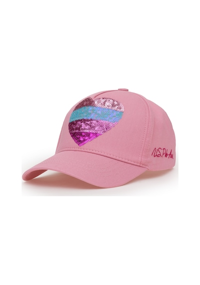 U.S. Polo Assn. Kız Çocuk Pembe Payet Kalp İşlemeli Şapka 50312315-VR041