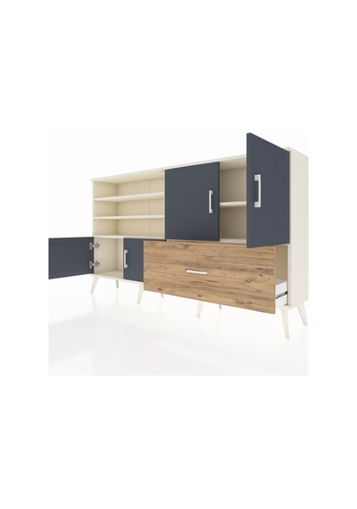Arges Konsol 5 Raflı Tek Çekmeceli 4 Kapaklı 176x30x99 Aytaşı-ant Aytaşı-antrasit/çam Arges Konsol 5 Raflı Tek Çekmeceli 4 Kapaklı 176x30x99 Aytaşı-ant Aytaşı-antrasit/çam
