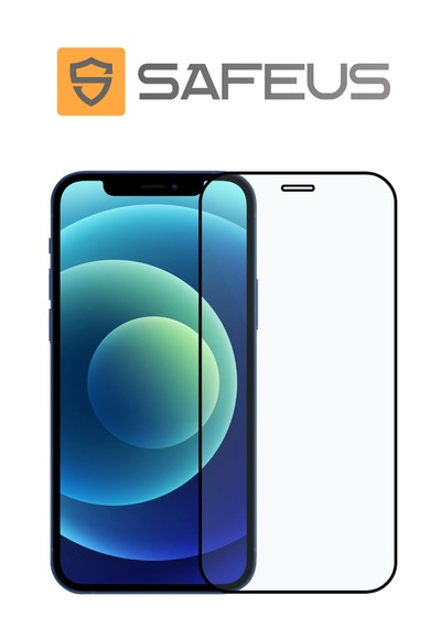 Safeus Tam Kaplayan Parmak İzi Bırakmayan Safir Ekran Koruyucu Cam , Apple Uyumlu iPhone 12 İle