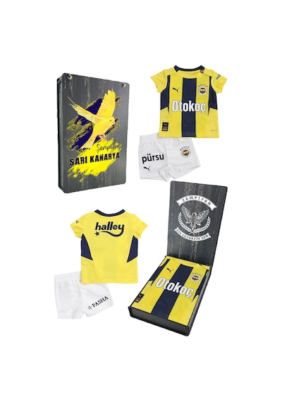 Fenerium Fenerbahçe Lisanslı 24/25 Çubuklu Mini Forma Set Ahşap Kutulu Lacivert - Sarı