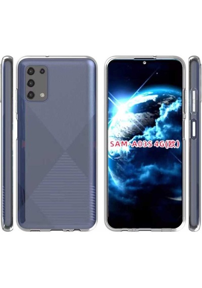 Galaxy A03S Kılıf Zore Şeffaf Ince Ve Esnek Süper Silikon Kılıf Renksiz