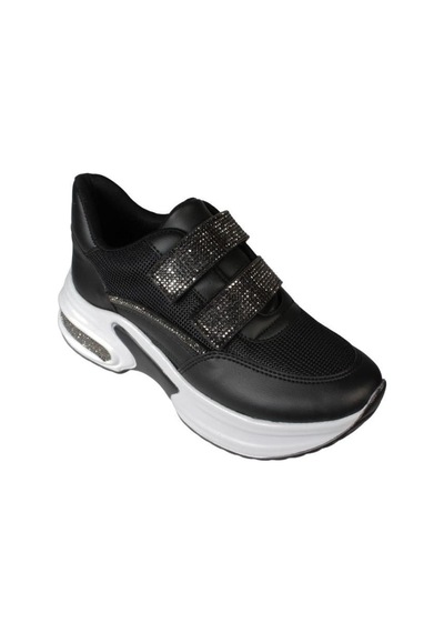 Yazkış Kadın Siyah Beyaz Fileli Çırtlı Çırtı Ve Tabanı Taşlı 5cm Kalın Taban Sneaker Fashıon Spor Ay Siyah Yazkış Kadın Siyah Beyaz Fileli Çırtlı Çırtı Ve Tabanı Taşlı 5cm Kalın Taban Sneaker Fashıon Spor Ay Siyah