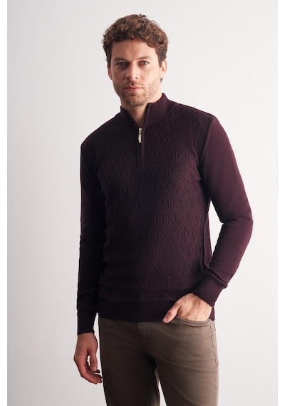 İmza Mürdüm Dik Yaka Uzun Kol Cepsiz Slim Fit Casual Pamuklu Triko Kazak 1012255108 Mürdüm İmza Mürdüm Dik Yaka Uzun Kol Cepsiz Slim Fit Casual Pamuklu Triko Kazak 1012255108 Mürdüm
