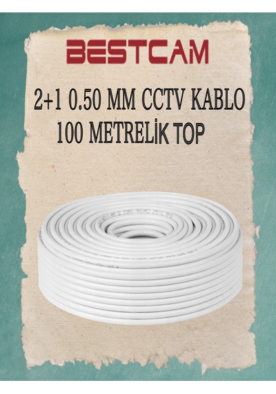 2+1 0,50 Mm Cctv Kablo 100 Metrelik Top 2+1 0,50 Mm Cctv Kablo 100 Metrelik Top
