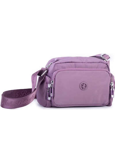 Nas Bag Kadın Spor Çok Gözlü Su Geçirmez Hafif Mini Çanta Mor 22x16 Cm Mor