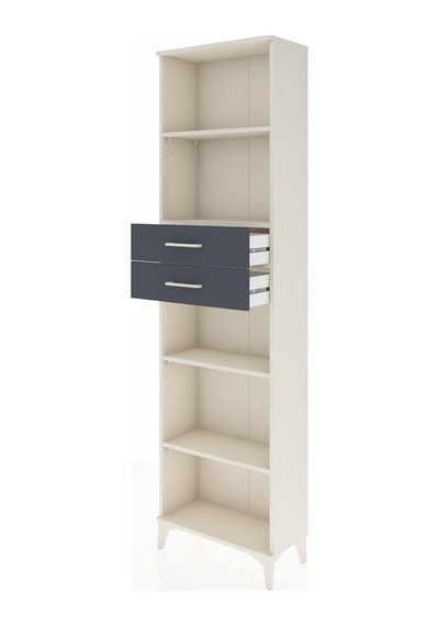 Arges Dolap 4 Raflı 2 Çekmeceli 60x30x221 Aytaşı-antrasit Aytası