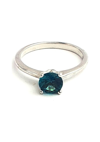 Sky Diamond Blue Creative Sapphire 925Ayar Gümüş Lüks Tek Taş Yü 12