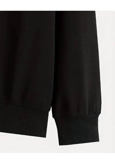 Altamira Erkek Paris Baskılı Yarım Fermuarlı Oversize Sweatshirt 001
