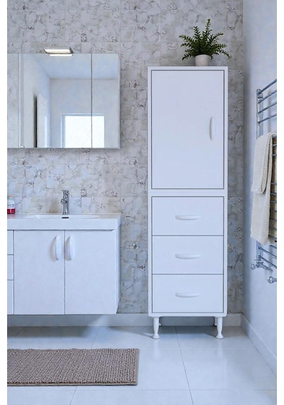 Eliusta Alia Çok Kullanışlı Dolap G:45 Cm Üst Bölme Kapaklı Alt Bölme Çekmeceli 45x138x32,5 Cm Modüler Dolap Beyaz Eliusta Alia Çok Kullanışlı Dolap G:45 Cm Üst Bölme Kapaklı Alt Bölme Çekmeceli 45x138x32,5 Cm Modüler Dolap Beyaz