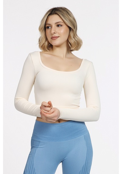 Doremi Seamless Straplez Uzun Kollu Fitilli Büstiyer 001