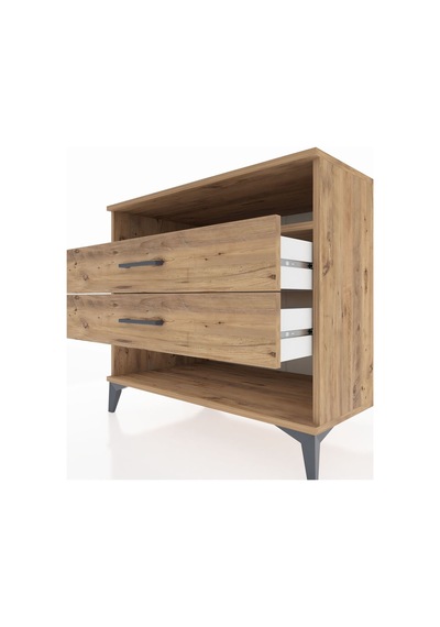 Kronos Şifonyer Tek Raflı Tek Çekmeceli 88x59x80 Çam-çam Atlas Çam