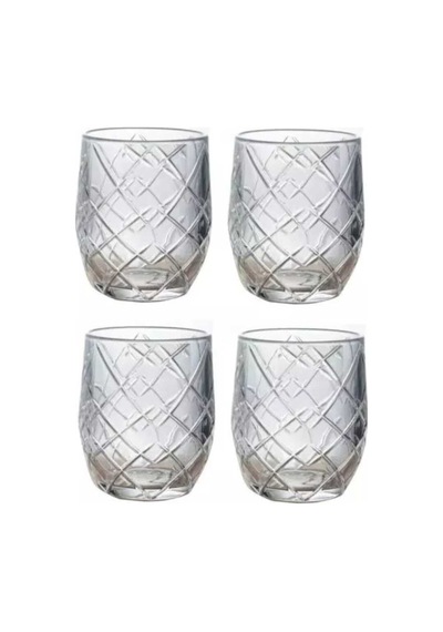 Elta Collection 6'lı Kristal Vintage Viski Meşrubat Su Bardağı Şeffaf