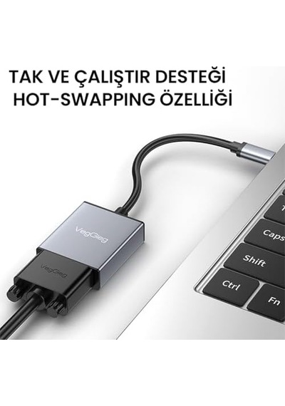 Type-c To Vga 1080p 60hz Çevirici Dönüştürücü Kablo Adaptör