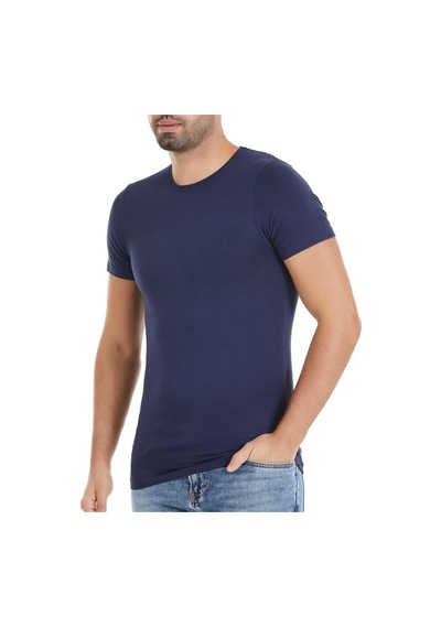 6 Adet Yıldız Erkek Bambu Kısa Kollu T-Shirt Fanila Lacivert 477 Lacivert